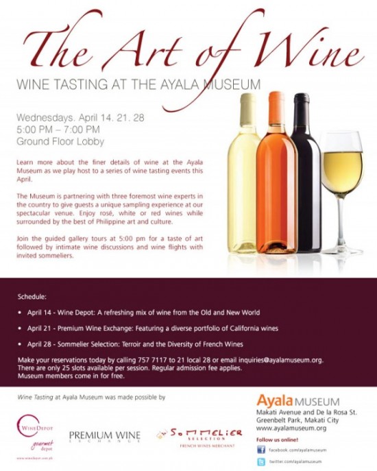 Art of Wine Wine tasting at ayala museum
