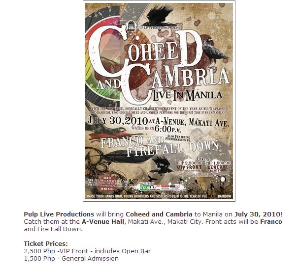 coheed and cambria concert