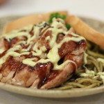 Bubble Tea Tori Pesto Spaghetti (Php 265)