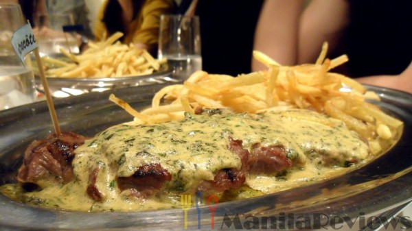 Menu L'Entrecote