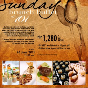 Sunday Brunch Buffet at Restaurant 101 Sunday Brunch Buffet at Restaurant 101