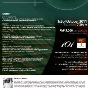 Enderun’s Restaurant 101 Welcomes a New Executive Chef Enderun’s Restaurant 101 Welcomes a New Executive Chef
