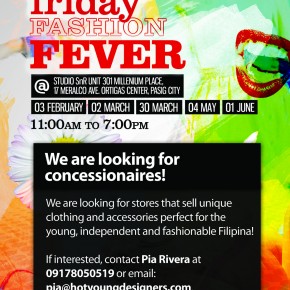 Friday Fashion Fever @ Studio SnR, Ortigas by Hot Young Designers Friday Fashion Fever @ Studio SnR, Ortigas by Hot Young Designers
