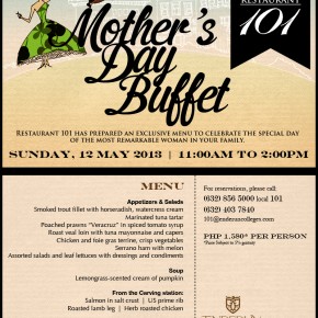 Mother's Day Buffet at Restaurant 101 Mother's Day Buffet at Restaurant 101