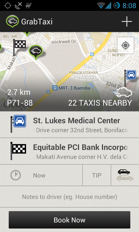 GrabTaxi Screenshot