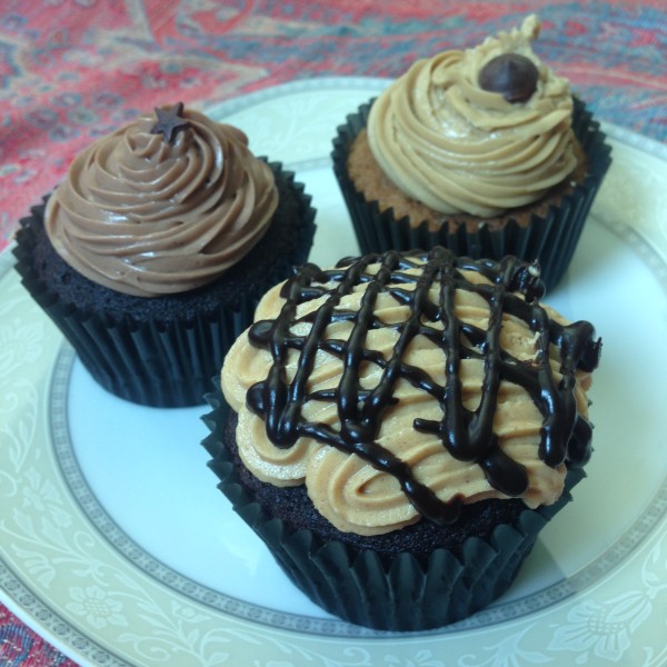 PB Chocolate, Mocha and the Espresso Cupcakes