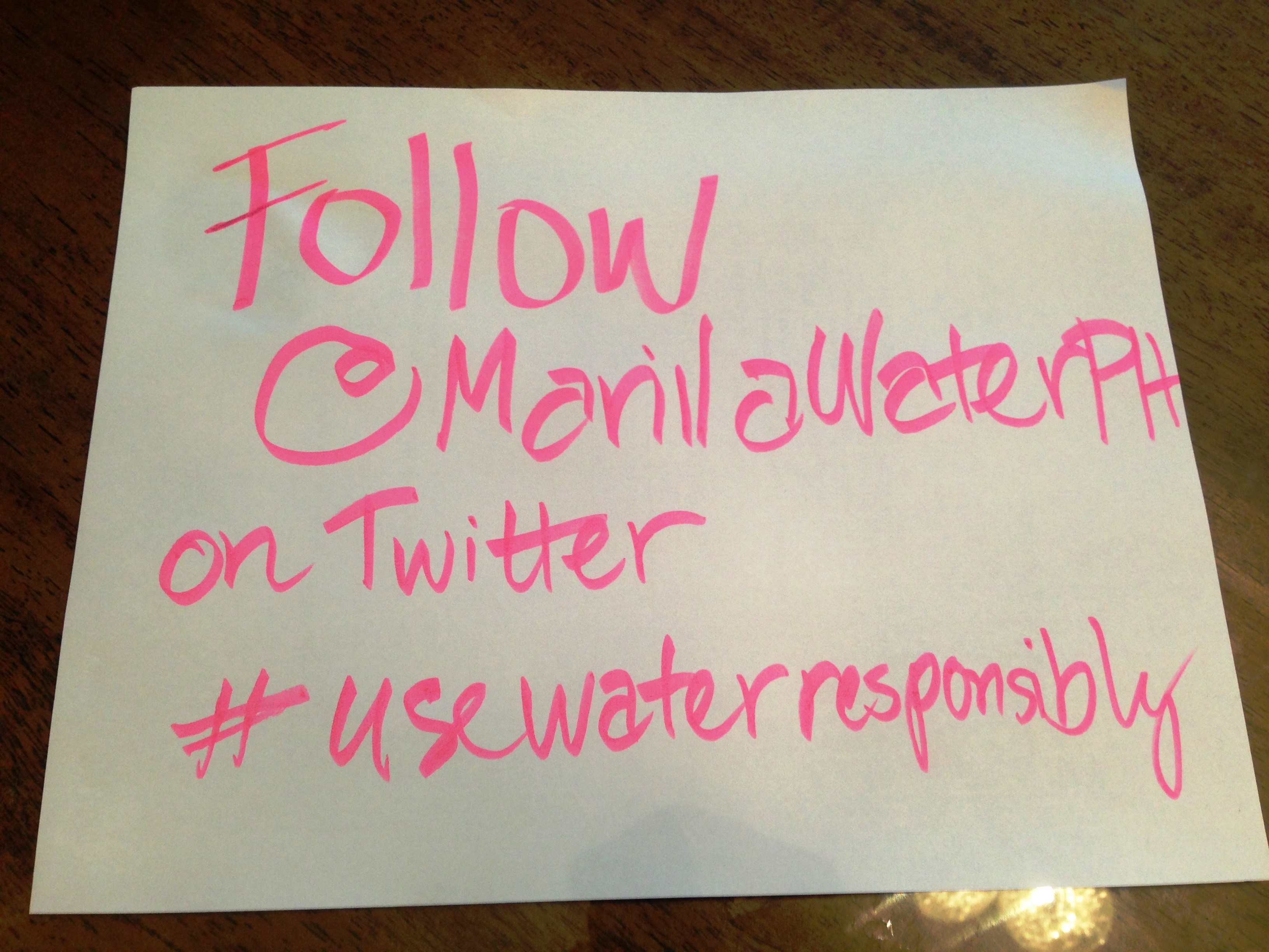 Manila Water Sign