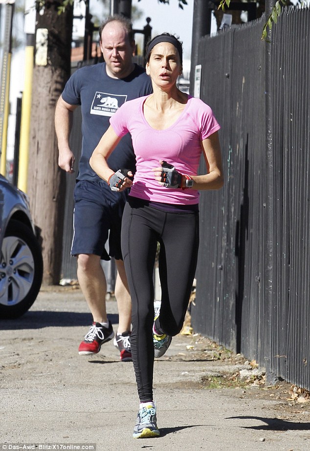 Teri Hatcher running